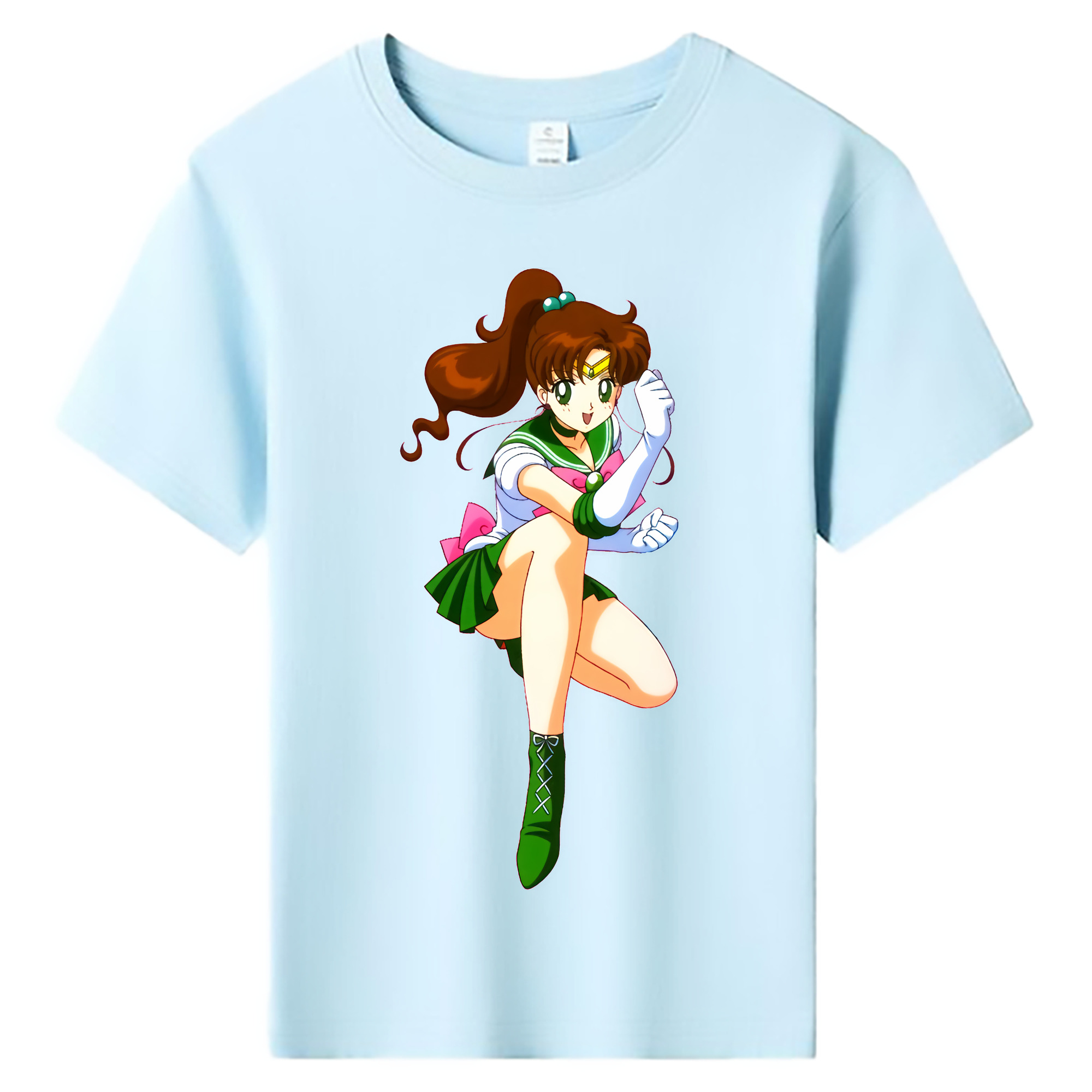 （画像用） 美少女戦士セーラームーン 木野 まこと きの まこと Sailor Moon Kino Makoto （セーラージュピター；Sailor Jupiter） 綿100％キッズTシャツ（フロントプリント）